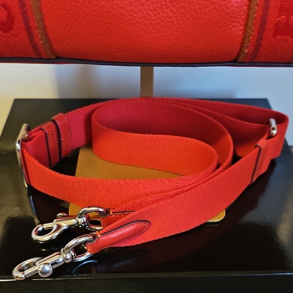Coach EUC Smith Tote Bag Detachable Crossbody Strap Miami Red - Picture 6 of 11